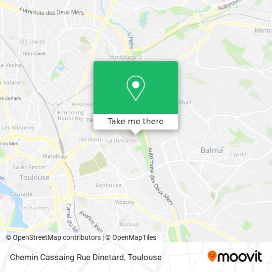 Chemin Cassaing Rue Dinetard map