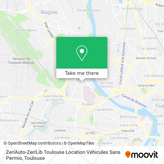 Zen'Auto-Zen'Lib Toulouse Location Véhicules Sans Permis map