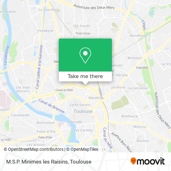 M.S.P. Minimes les Raisins map