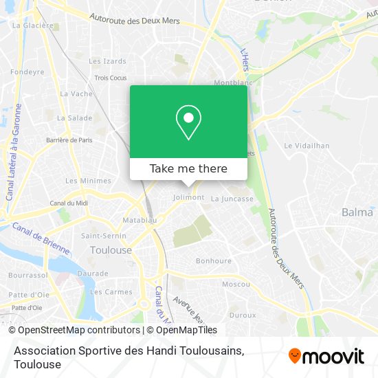 Mapa Association Sportive des Handi Toulousains