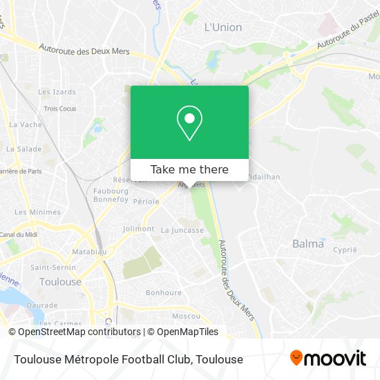 Mapa Toulouse Métropole Football Club