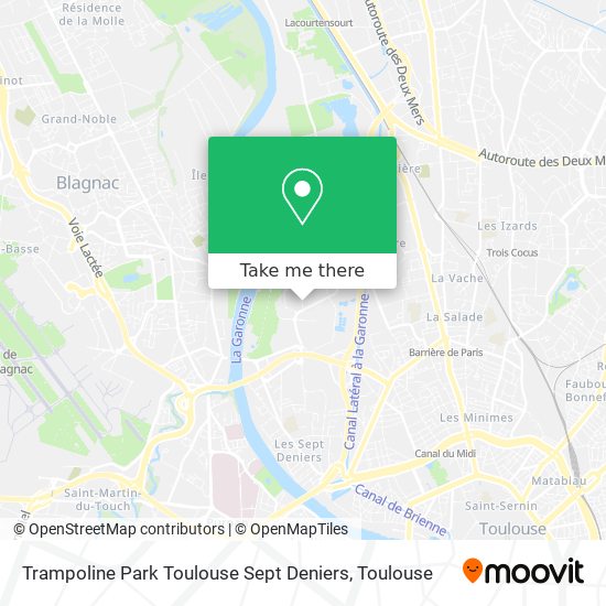 Trampoline Park Toulouse Sept Deniers map