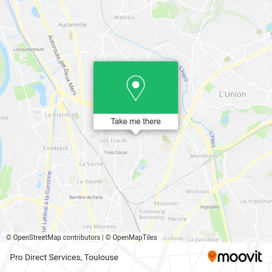 Pro Direct Services map