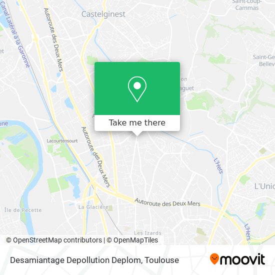 Desamiantage Depollution Deplom map