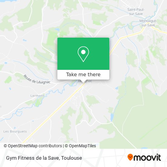 Gym Fitness de la Save map