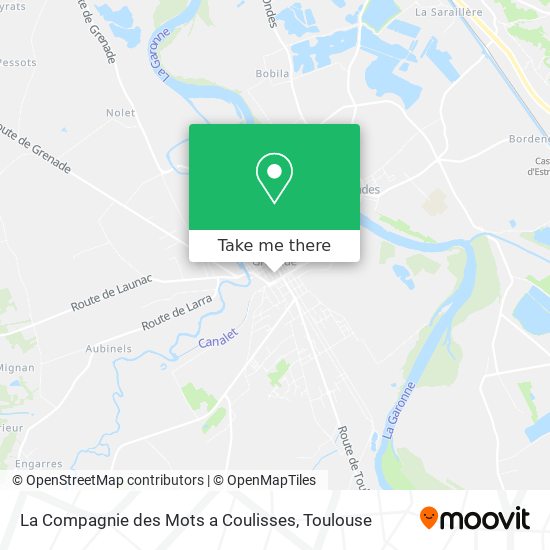 Mapa La Compagnie des Mots a Coulisses