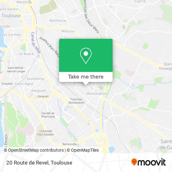 20 Route de Revel map