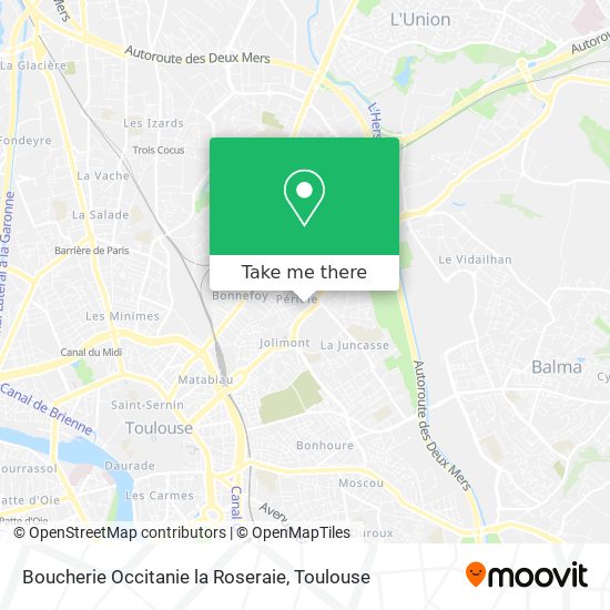 Mapa Boucherie Occitanie la Roseraie