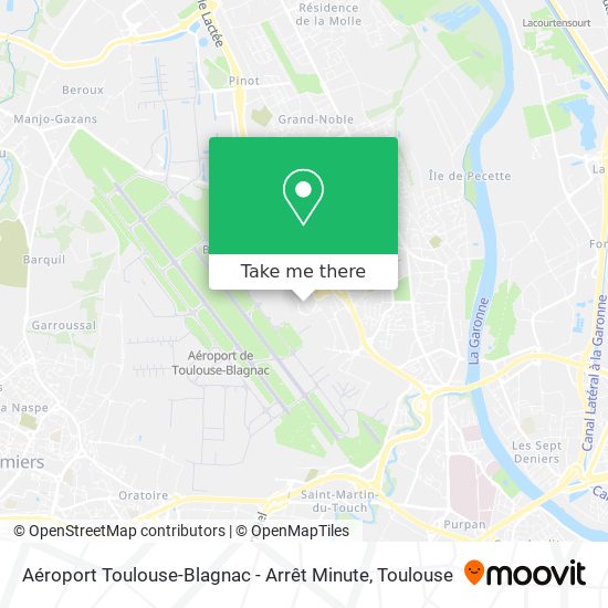 Aéroport Toulouse-Blagnac - Arrêt Minute map