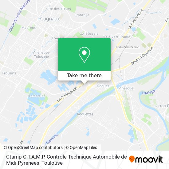 Ctamp C.T.A.M.P. Controle Technique Automobile de Midi-Pyrenees map
