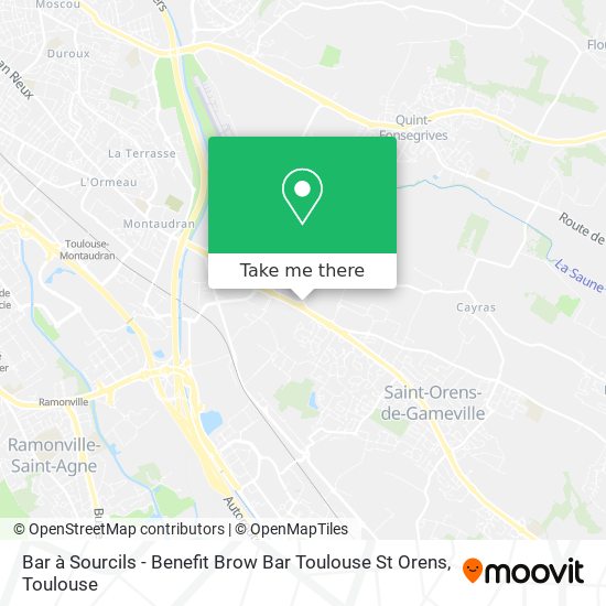 Bar à Sourcils - Benefit Brow Bar Toulouse St Orens map