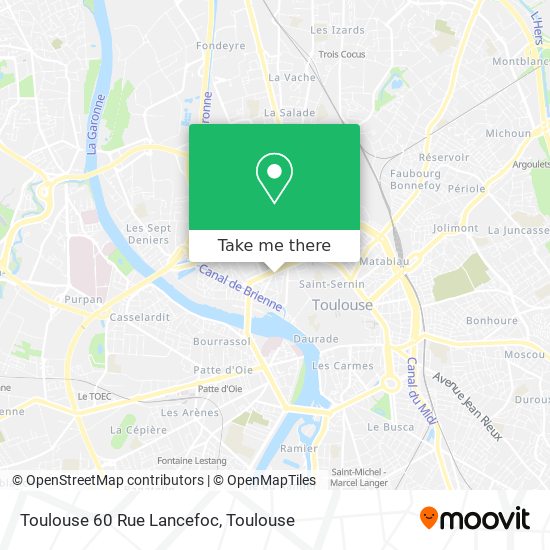 Mapa Toulouse 60 Rue Lancefoc
