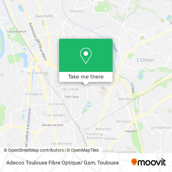 Adecco Toulouse Fibre Optique/ Gsm map