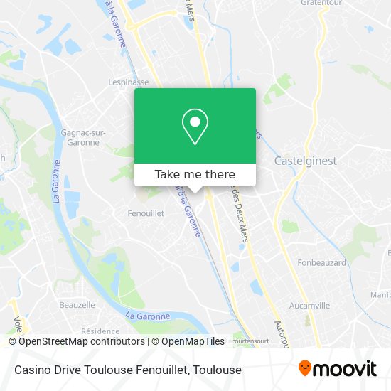 Mapa Casino Drive Toulouse Fenouillet
