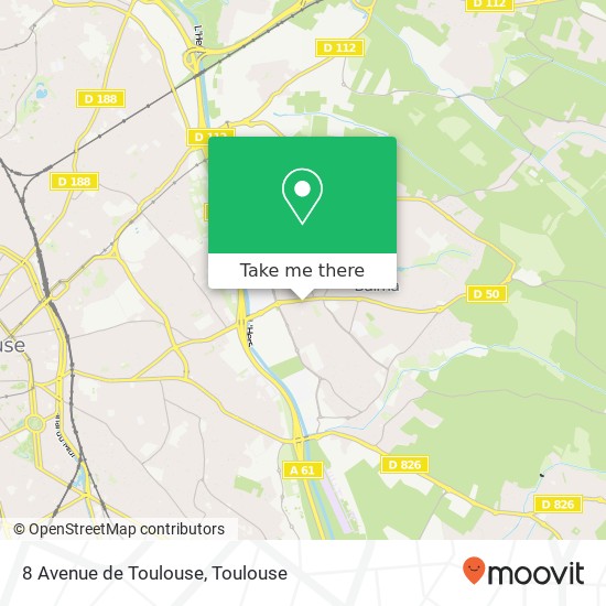 Mapa 8 Avenue de Toulouse