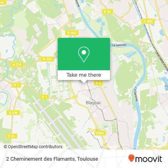 Mapa 2 Cheminement des Flamants