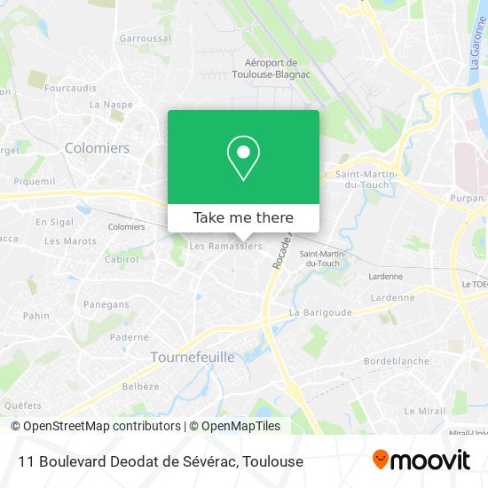 Mapa 11 Boulevard Deodat de Sévérac