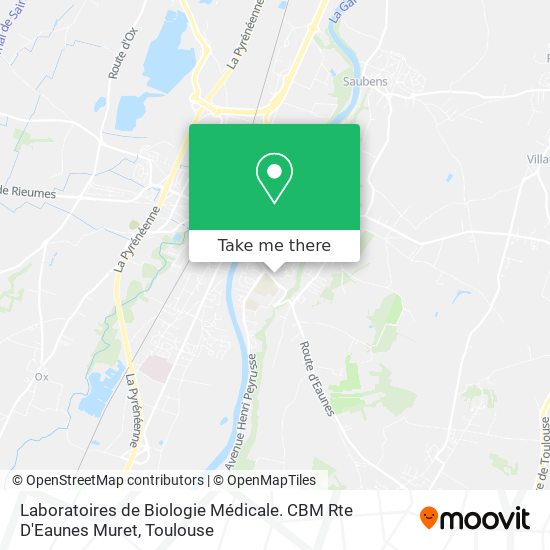 Laboratoires de Biologie Médicale. CBM Rte D'Eaunes Muret map