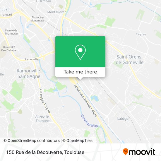 Mapa 150 Rue de la Découverte