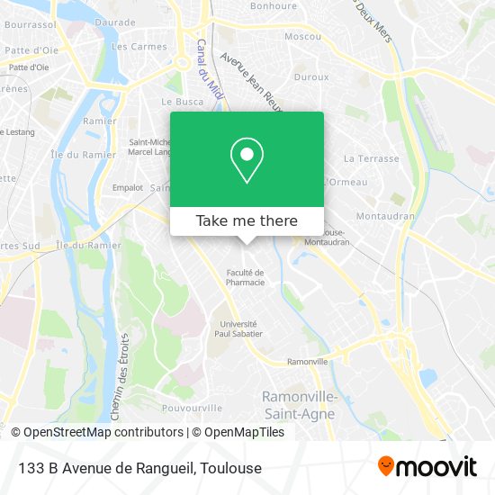 Mapa 133 B Avenue de Rangueil