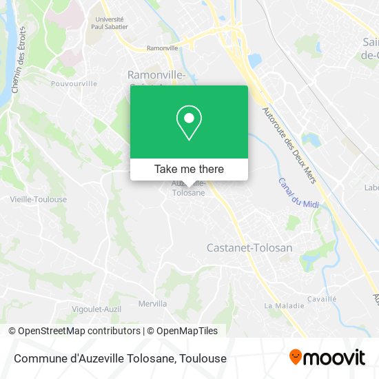 Mapa Commune d'Auzeville Tolosane