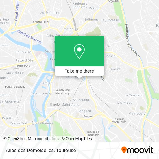 How to get to Allée des Demoiselles in Toulouse by bus, metro or train?
