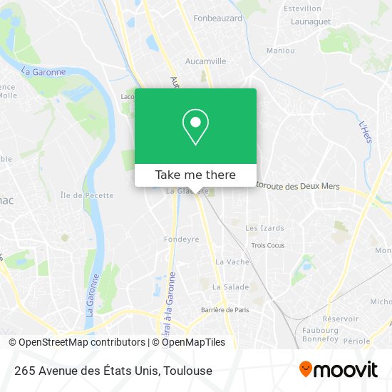 265 Avenue des États Unis map