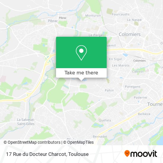 how to get to 17 rue du docteur charcot in plaisance du touch by bus light rail or metro