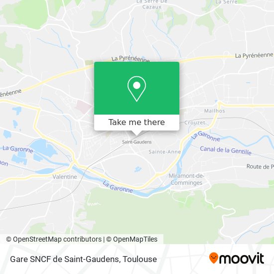Gare SNCF de Saint-Gaudens map