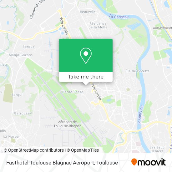 Fasthotel Toulouse Blagnac Aeroport map