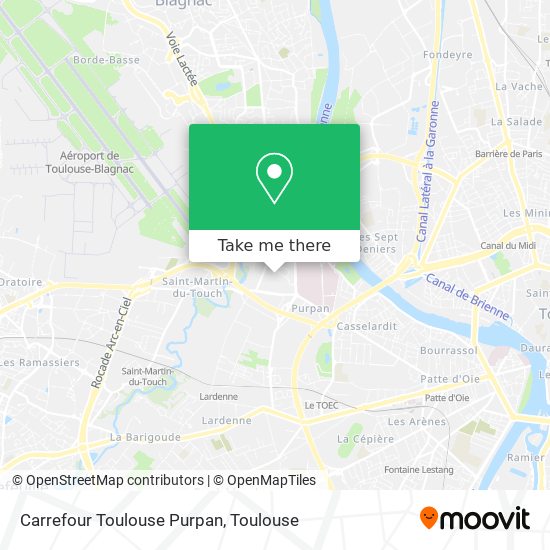 Mapa Carrefour Toulouse Purpan