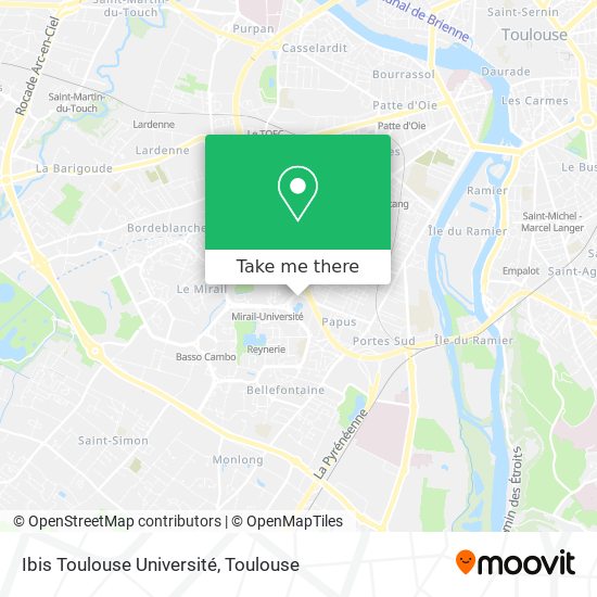 Ibis Toulouse Université map