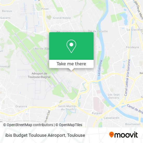Mapa ibis Budget Toulouse Aéroport