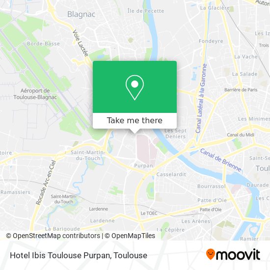 Mapa Hotel Ibis Toulouse Purpan