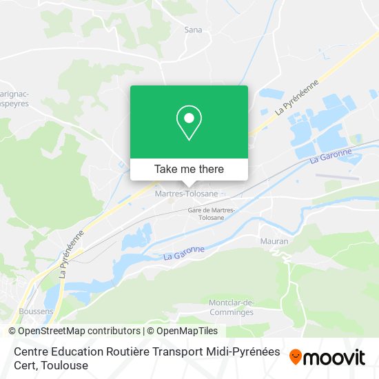 Centre Education Routière Transport Midi-Pyrénées Cert map