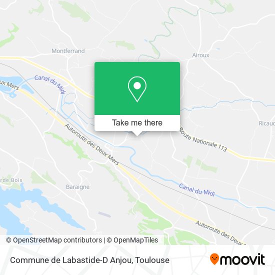 Commune de Labastide-D Anjou map