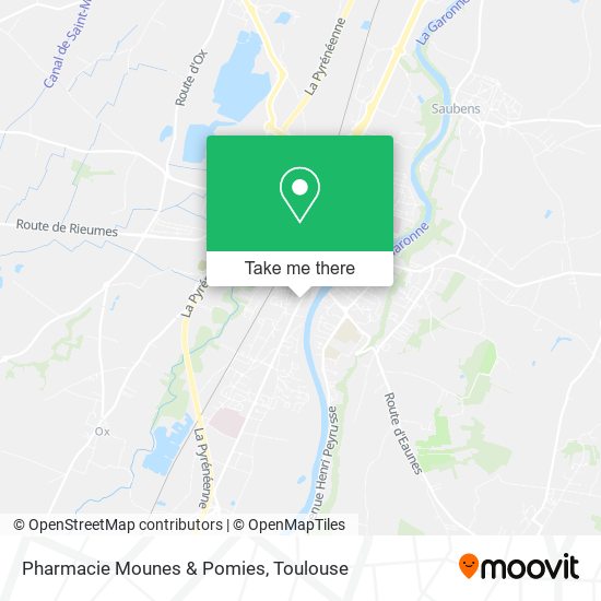 Pharmacie Mounes & Pomies map