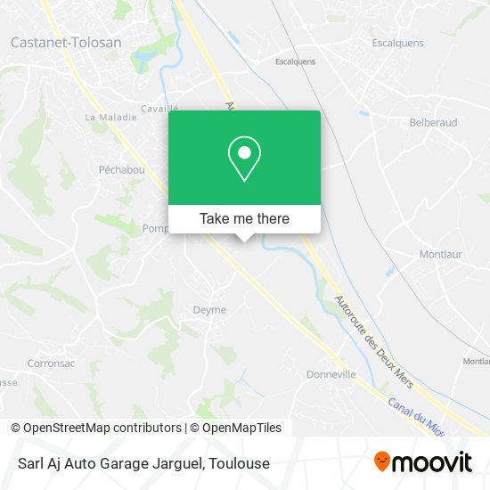 Mapa Sarl Aj Auto Garage Jarguel