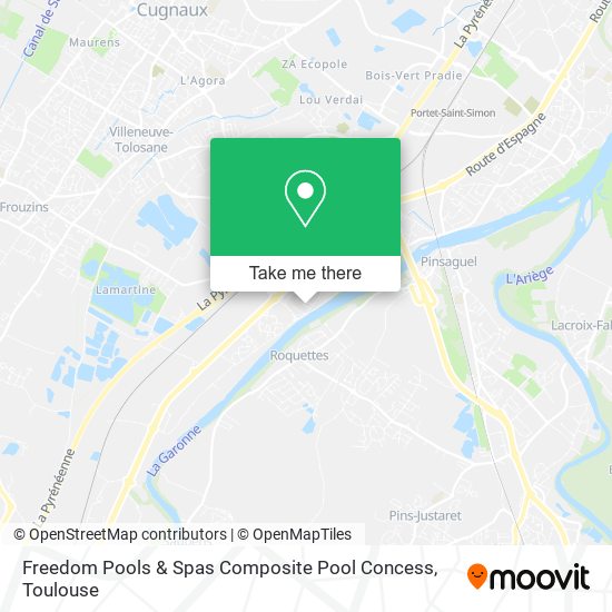 Mapa Freedom Pools & Spas Composite Pool Concess
