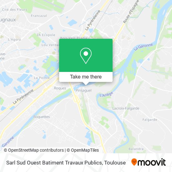 Sarl Sud Ouest Batiment Travaux Publics map