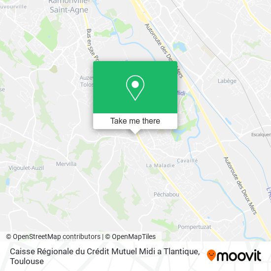 Caisse Régionale du Crédit Mutuel Midi a Tlantique map