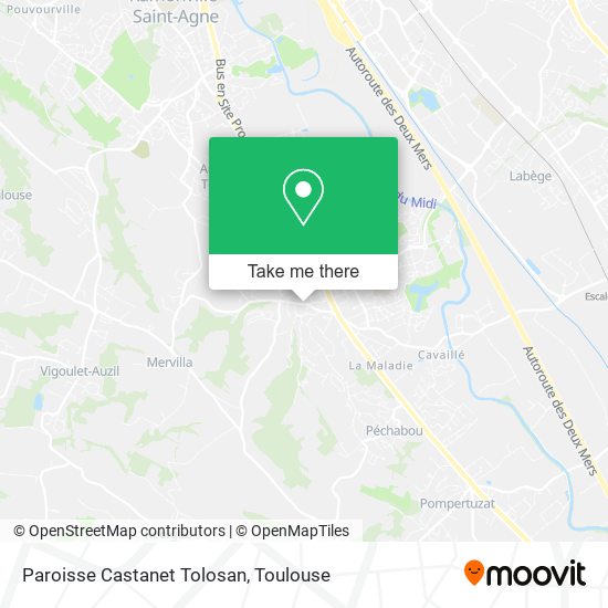 Paroisse Castanet Tolosan map