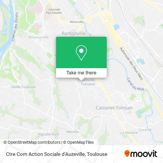 Mapa Ctre Com Action Sociale d'Auzeville