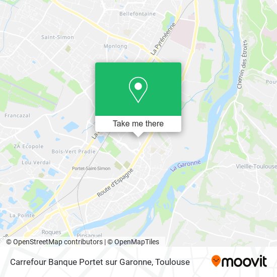 Carrefour Banque Portet sur Garonne map