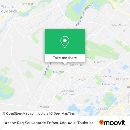 Assoc Reg Sauvegarde Enfant Ado Adul map