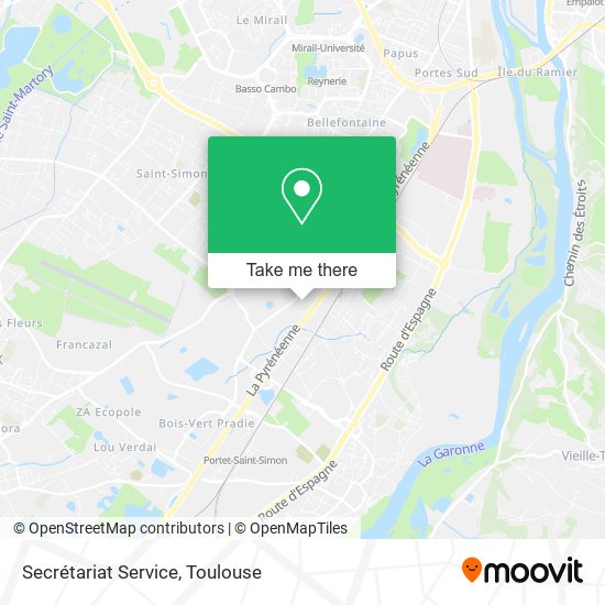 Secrétariat Service map