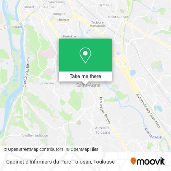 Mapa Cabinet d'Infirmiers du Parc Tolosan