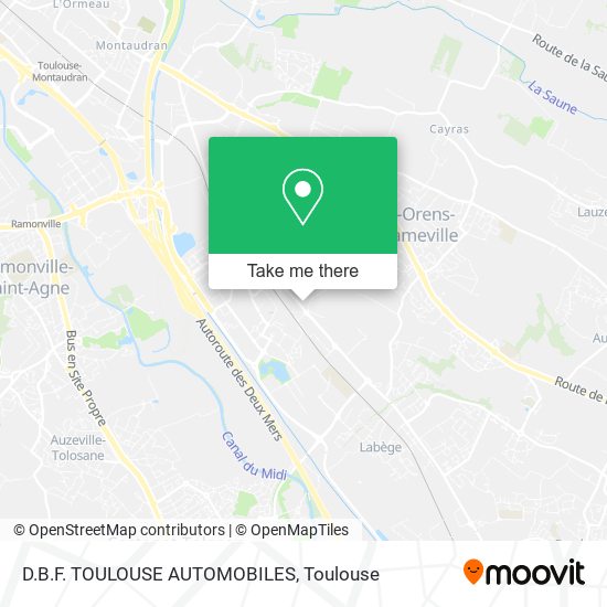 D.B.F. TOULOUSE AUTOMOBILES map