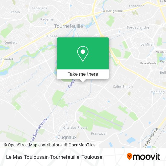 Mapa Le Mas Toulousain-Tournefeuille