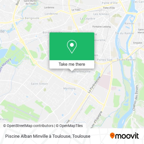Mapa Piscine Alban Minville à Toulouse